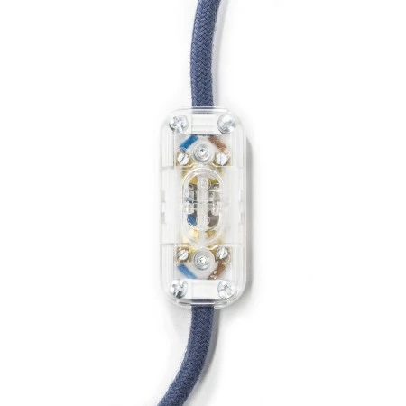 Single-pole inline switch with earth terminal - Transparent
