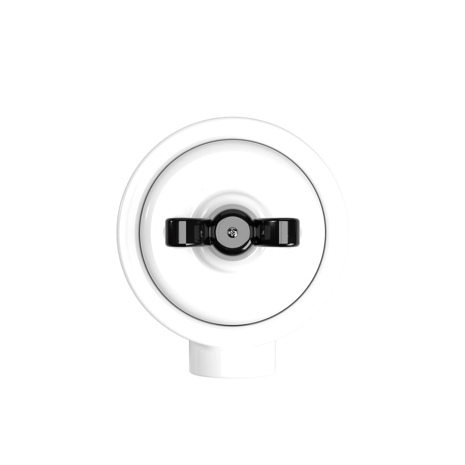 Switch/Diverter kit with butterfly nut and base for Creative-Tubes in white porcelain