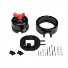 Switch/Diverter kit with butterfly nut and base for Creative-Tubes in black porcelain