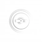 Switch/Diverter kit with butterfly nut and base in white porcelain