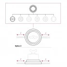 Switch/Diverter kit with butterfly nut and base in black porcelain