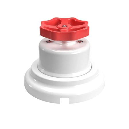 Switch/Diverter kit with knob and base in white porcelain - Red