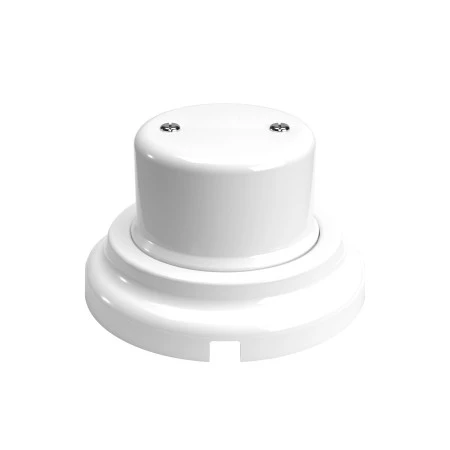 Porcelain junction box and base kit - White