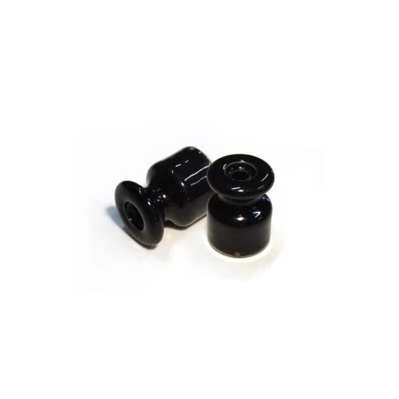 Porcelain insulator for wall system 18 mm - 2 pieces - Black