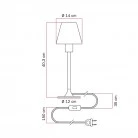 MAG-Y table lamp with round metal base and shade