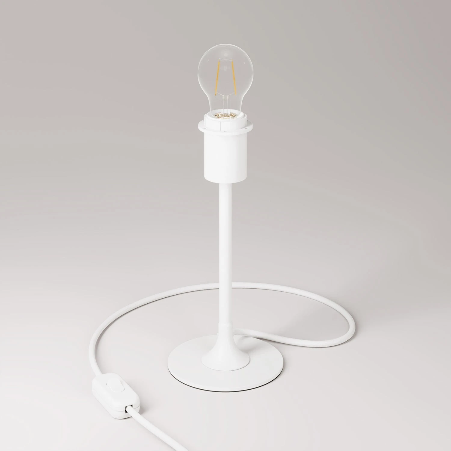 MAG-Y table lamp with round metal base and fitting for lampshade