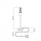 MAG-Y table lamp with round metal base and fitting for lampshade