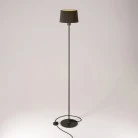 MAG-Y floor lamp with round metal base and Athena shade
