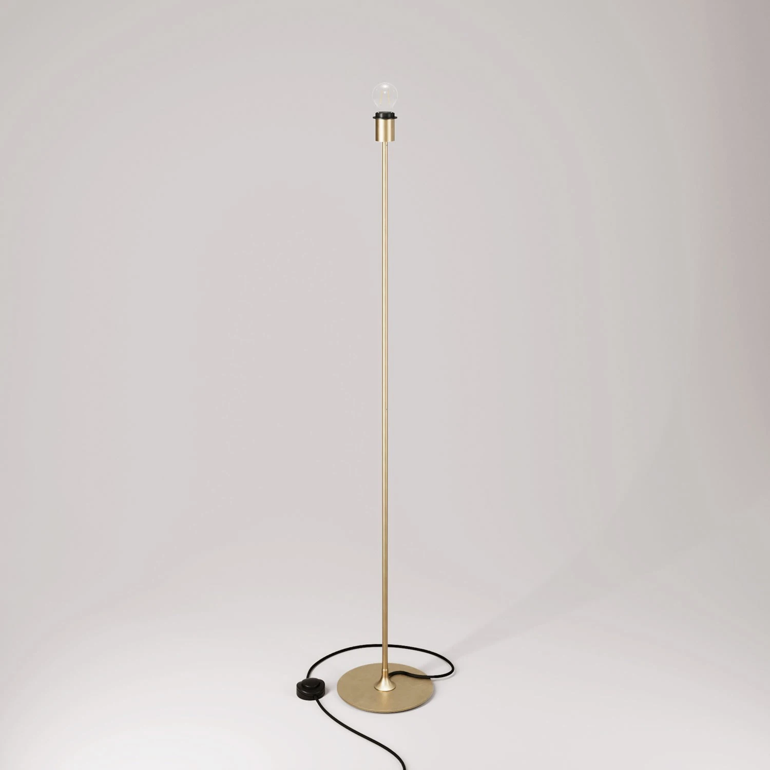 MAG-Y floor lamp with round metal base with fitting for lampshade