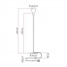 MAG-Y floor lamp with round metal base