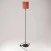 MAG-Y floor lamp with round metal base and Cilindro M shade