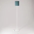 MAG-Y floor lamp with round metal base and Cilindro M shade
