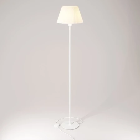 MAG-Y floor lamp with round metal base and shade Impero M - Matt White