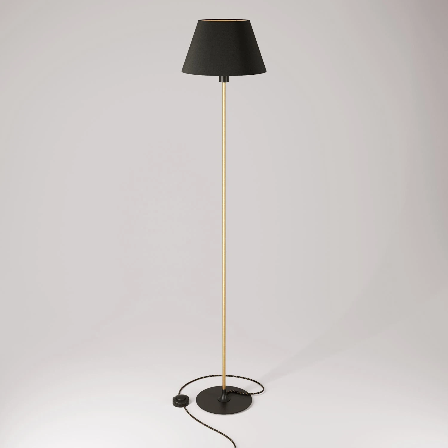 MAG-Y floor lamp with round metal base and shade Impero M