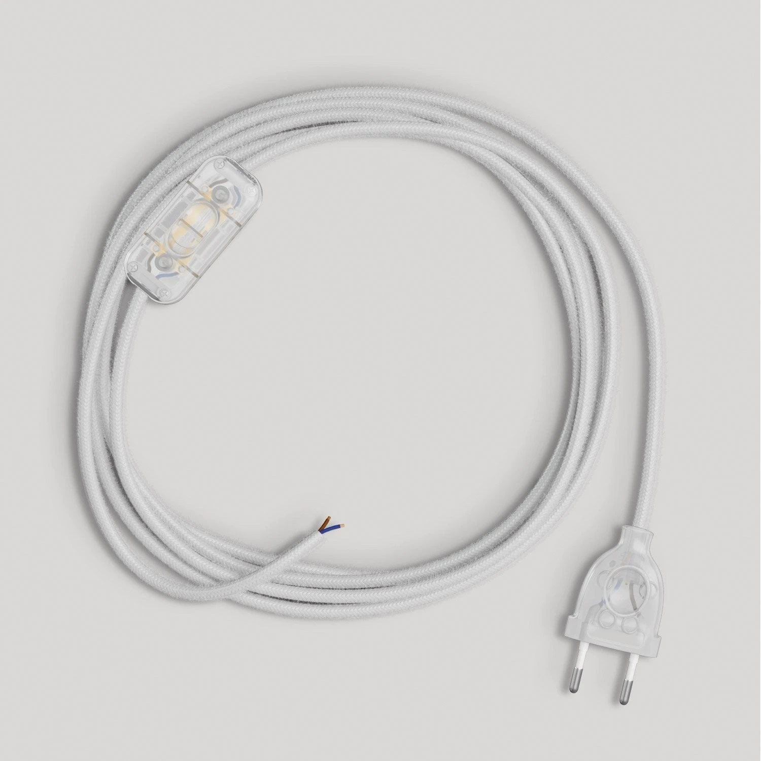 Wiring for lamp with white cotton cable 1.80 m