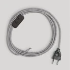 Wiring for lamp with grey linen cable 1.80 m
