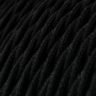 Wiring for lamp with black braided cable 3 m