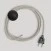 Wiring for lamp with white braided cable 3 m