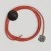 Wiring for lamp with bright red cable 3 m