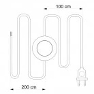 Wiring for lamp with bright red cable 3 m