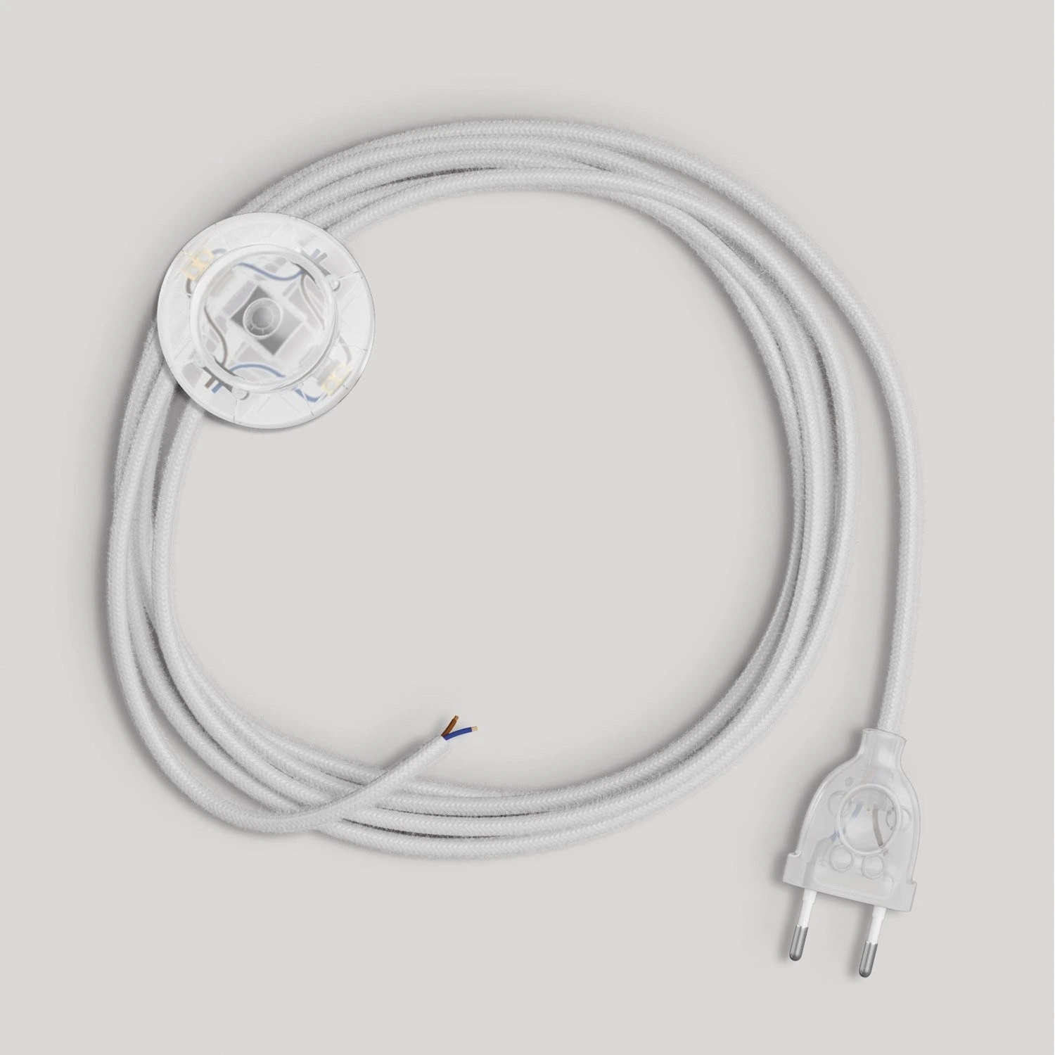 Wiring for lamp with white cotton cable 3 m