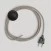 Wiring for lamp with dove-grey cotton cable 3 m