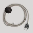 Wiring for lamp with dove-grey cotton cable 3 m