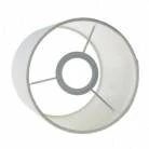 Cylinder fabric lampshade with E27 fitting - 100% Made in Italy