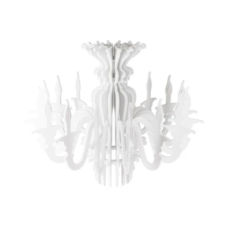 SHHANDELIER - Classic lampshade made of sound-absorbing material - White melange