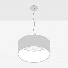Cilindro Medium fabric pendant lamp with lampshade - Made in Italy