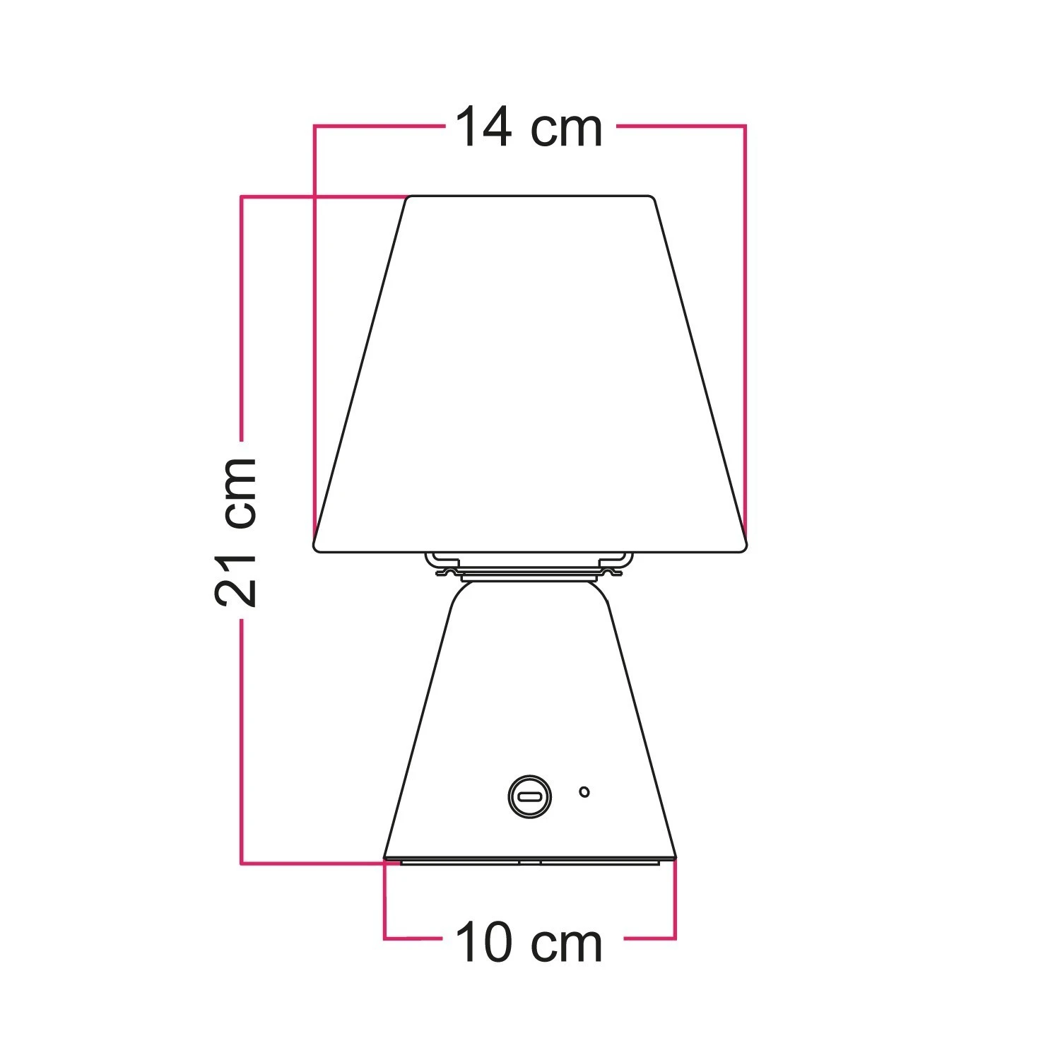 Portable and rechargeable Cabless11 lamp with Drop light bulb and lampshade
