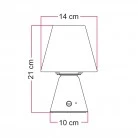 Portable and rechargeable Cabless11 lamp with Drop light bulb and lampshade