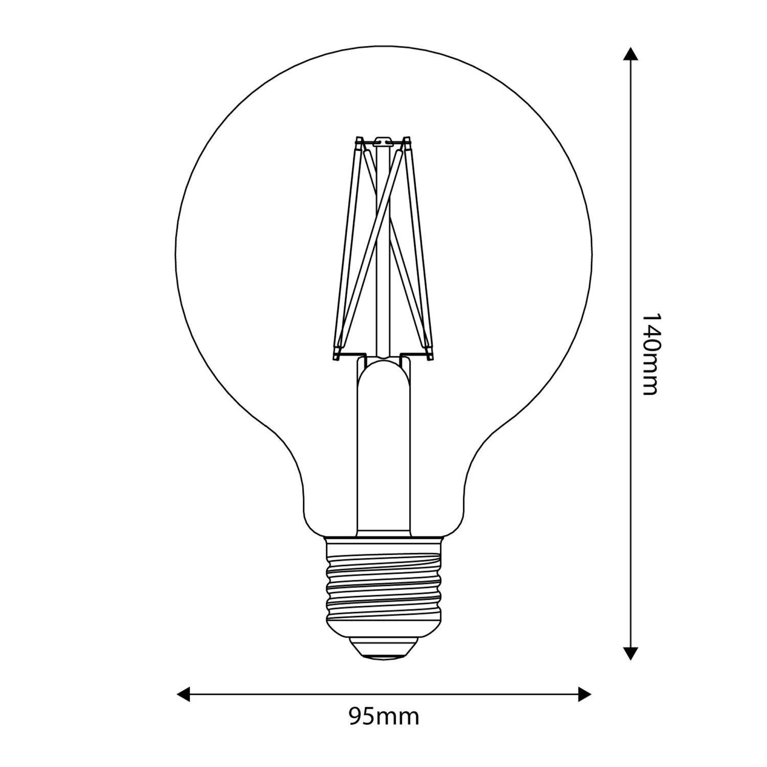 LED Porcelain Effect Light Bulb CRI 95 G95 12W 1521Lm E27 2700K Dimmable - P08
