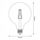 LED Porcelain Effect Light Bulb CRI 95 G125 12W 1521Lm E27 2700K Dimmable - P09