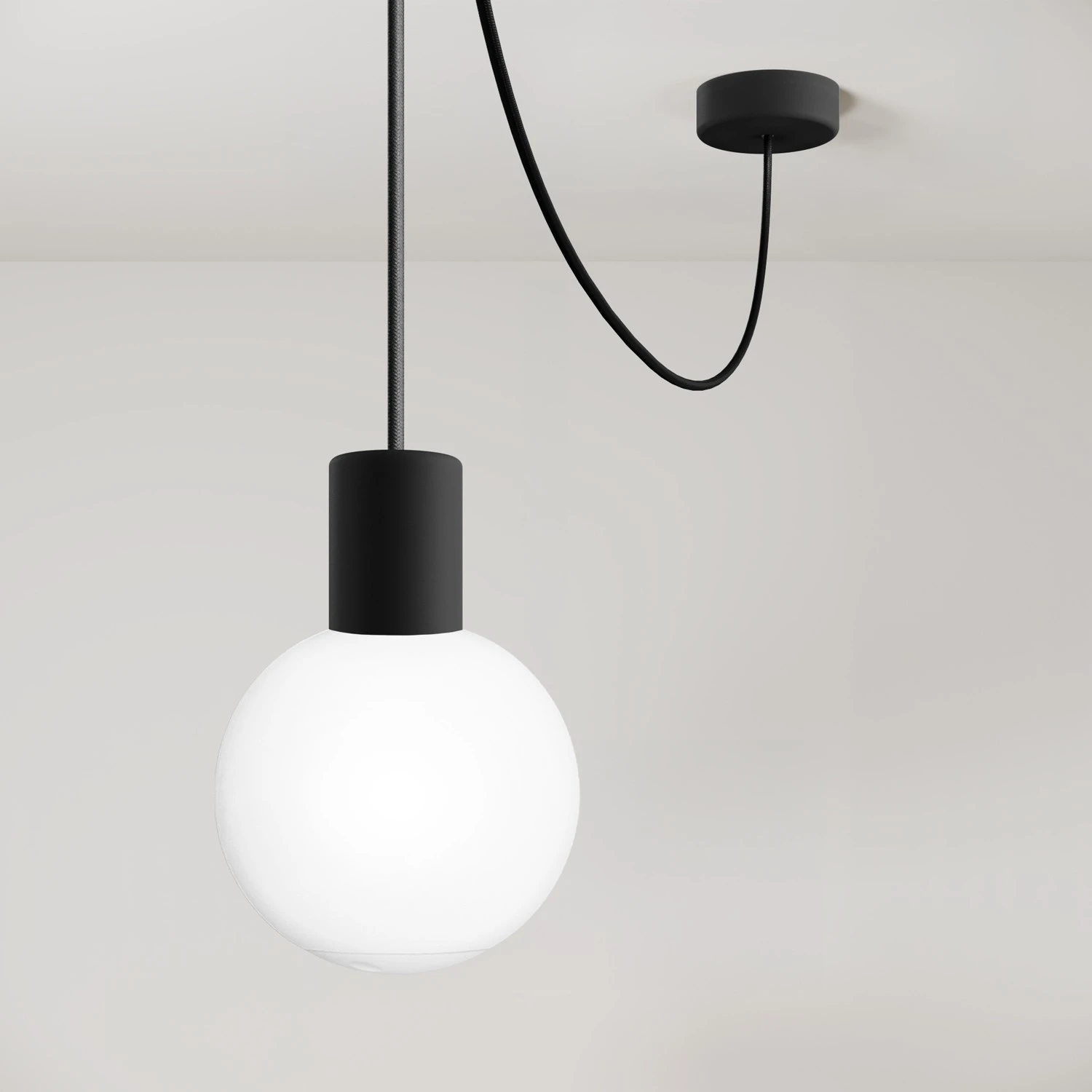 EIVA IP65 outdoor pendant lamp with unbreakable Unbreak-a-Ball shade