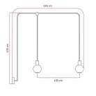 EIVA IP65 2-fall outdoor pendant lamp with unbreakable Unbreak-a-Ball shades
