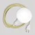 Snake portable lamp with switch on lamp holder, plug and unbreakable shade Unbreak-a-Ball
