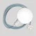 Snake portable lamp with switch on lamp holder, plug and unbreakable shade Unbreak-a-Ball