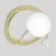 Snake portable lamp with switch on lamp holder, plug and unbreakable shade Unbreak-a-Ball