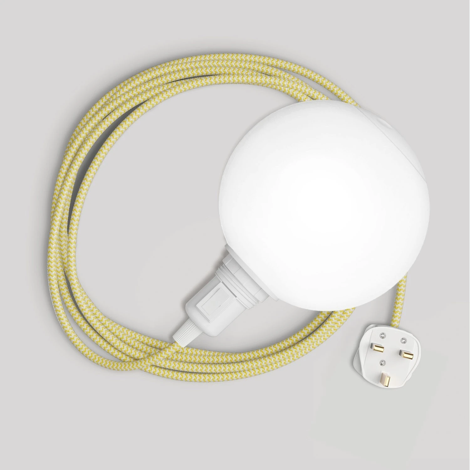 Snake portable lamp with switch on lamp holder, plug and unbreakable shade Unbreak-a-Ball