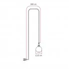 Snake portable lamp with switch on lamp holder, plug and unbreakable shade Unbreak-a-Ball