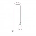 Snake portable lamp with switch on lamp holder, plug and unbreakable shade Unbreak-a-Ball