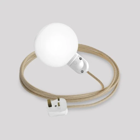 EIVA IP65 plug-in outdoor lamp with UK plug and unbreakable Unbreak-a-Ball shade - SN06