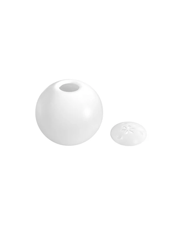 EIVA IP65 plug-in outdoor lamp with UK plug and unbreakable Unbreak-a-Ball shade