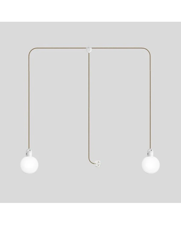 EIVA IP65 2-fall plug-in outdoor lamp with UK plug and unbreakable Unbreak-a-Ball shades
