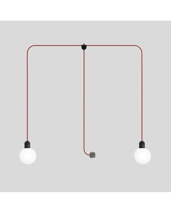 EIVA IP65 2-fall plug-in outdoor lamp with UK plug and unbreakable Unbreak-a-Ball shades