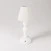 Portable and rechargeable Cabless14 Lamp with droplet bulb and lampshade