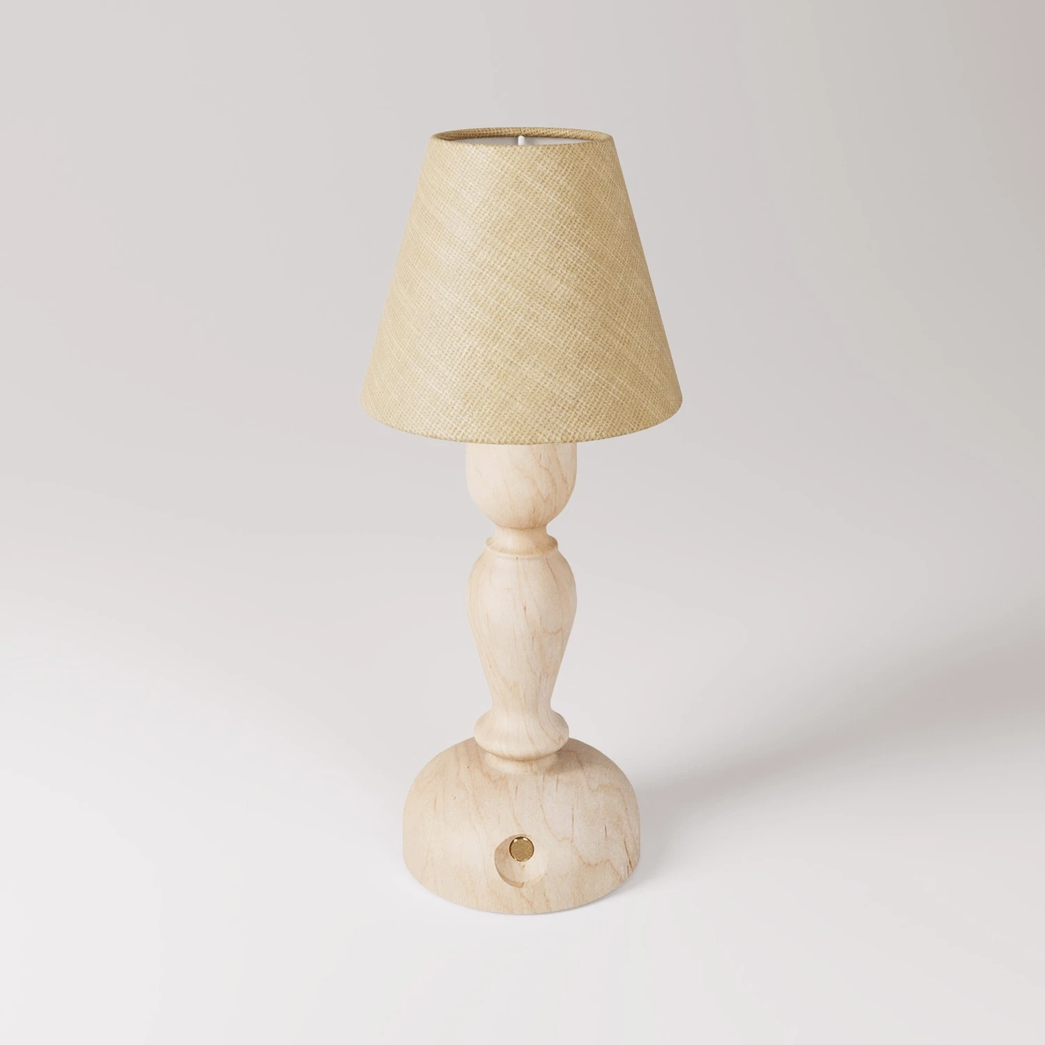 Portable and rechargeable Cabless14 Lamp with droplet bulb and lampshade