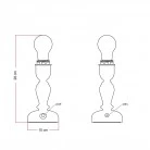 Portable and rechargeable Cabless14 Lamp with droplet bulb and provision for lampshade