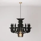 Suspension lamp with classic SHHANDELIER shade made of sound-absorbing material